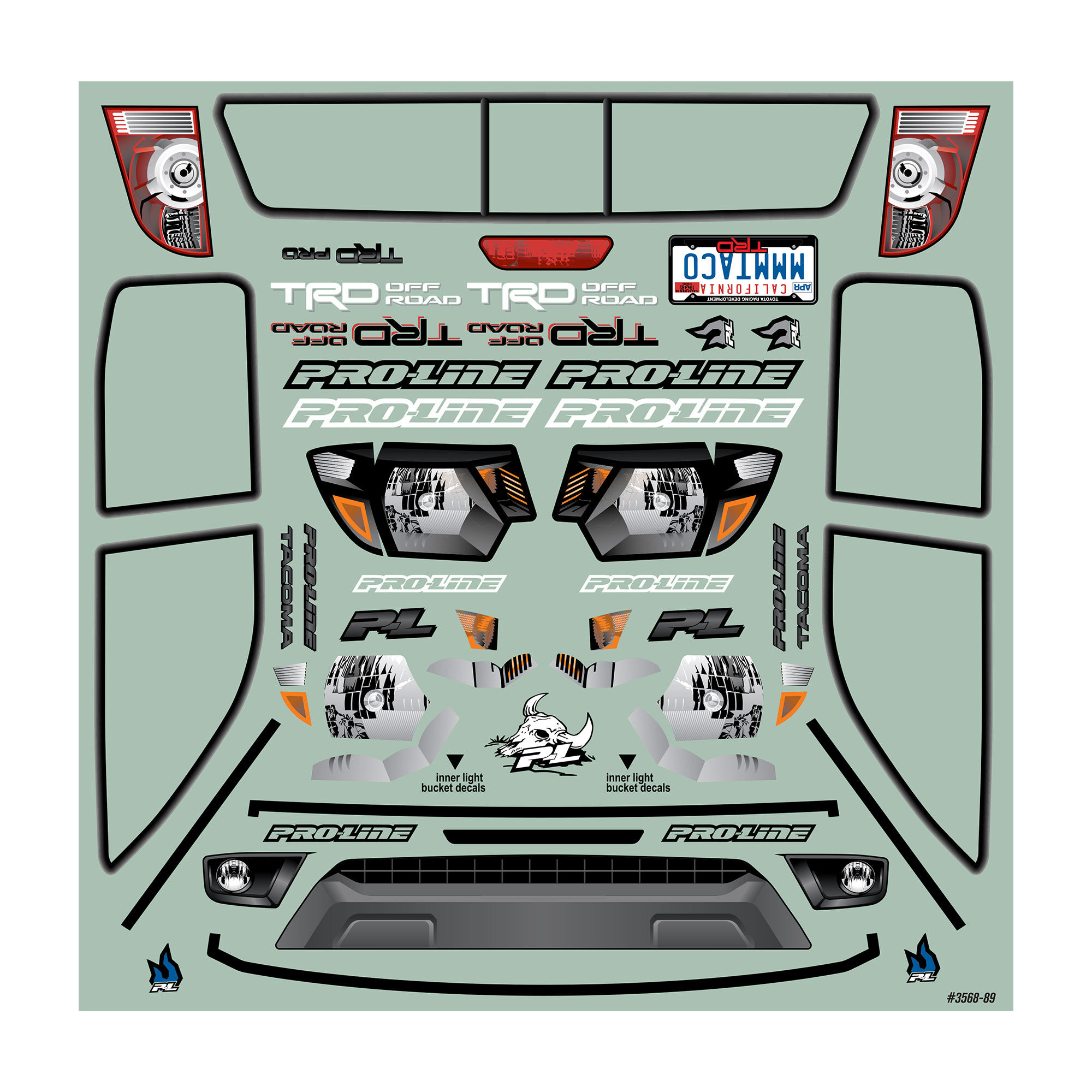 1/10 2015 Toyota Tacoma TRD Pro Clear Body 12.3