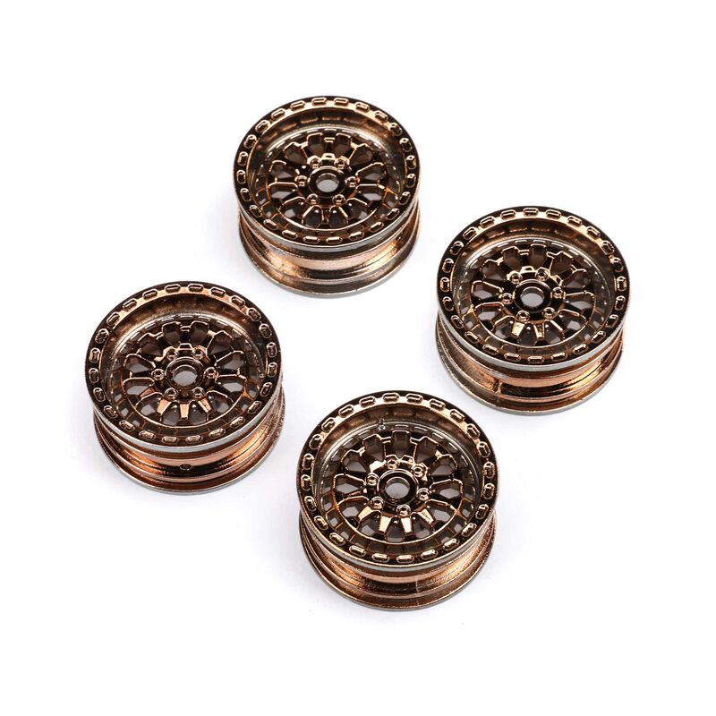 Black Rhino Wheel 1.0", 7mm Hex (4): SCX24