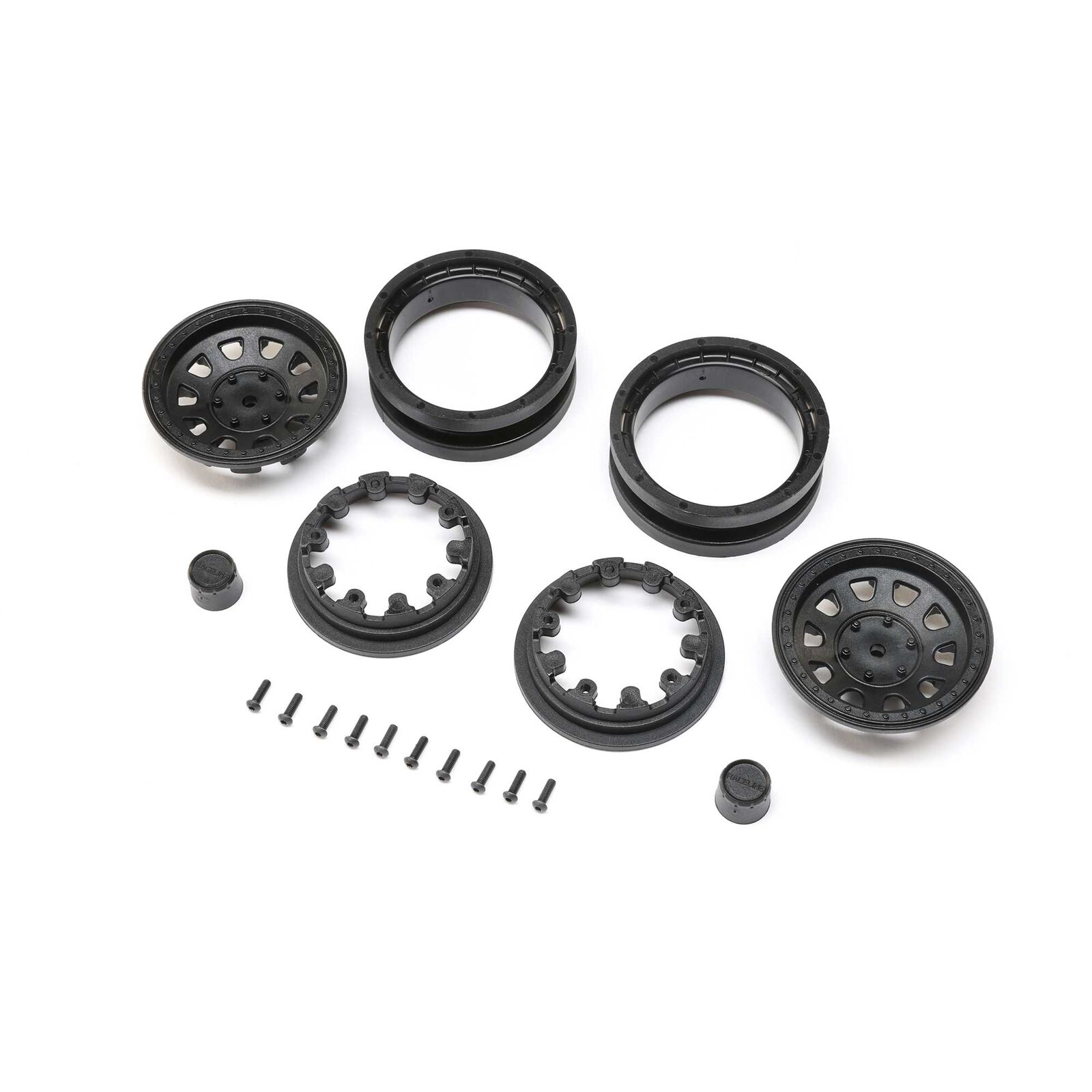 1.9 Raceline Daytona Beadlock Wheels, Black (2)