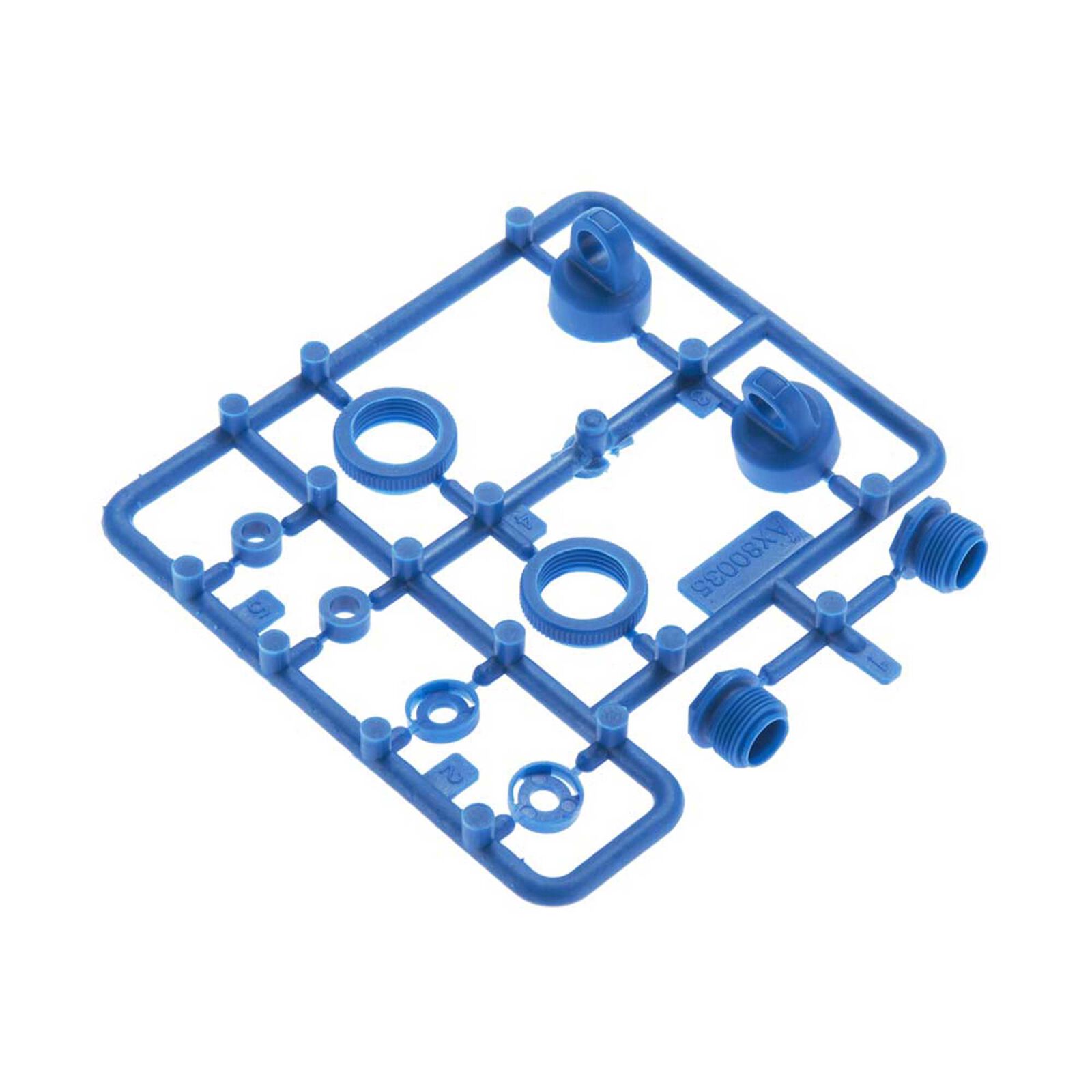 10mm Shock Caps Parts Tree Blue