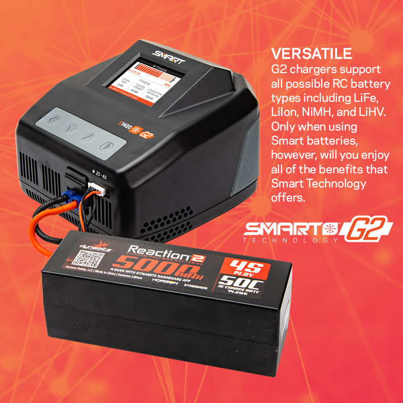 Spektrum Batería Smart LiPo G2 11.1V 1300mAh 3S 30C Con Conector IC3 – Carga Inteligente Y Descarga Automática Para RC