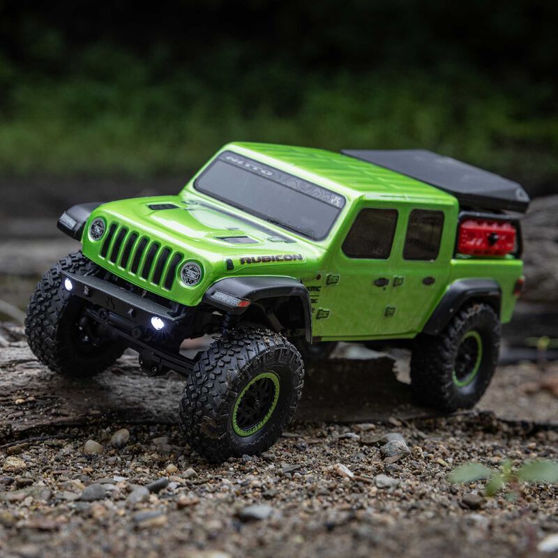 1/24 SCX24 Jeep JT Gladiator 4X4 RTR Brushed Rock Crawler (Battery & Charger Included), Green