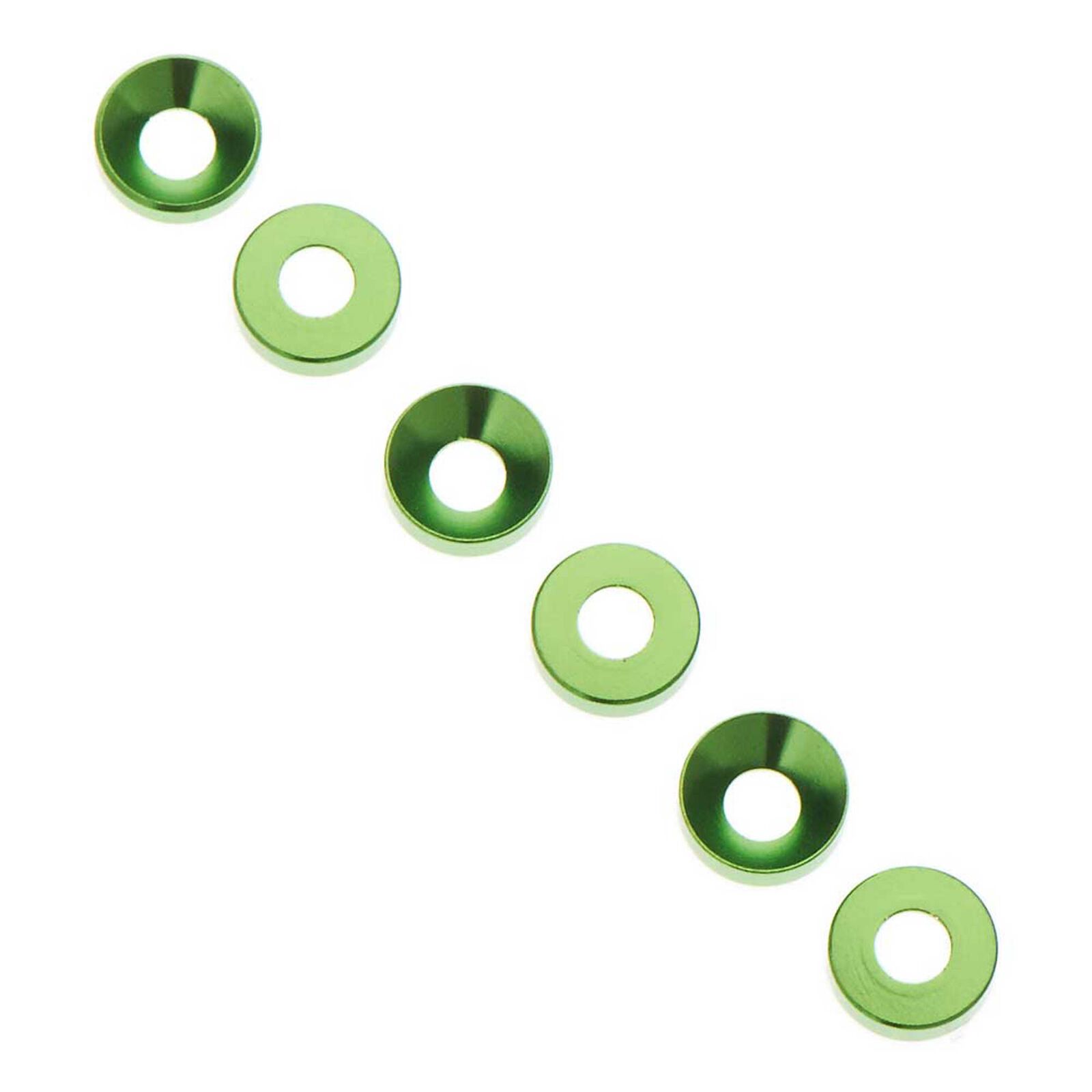 Cone Washer 3x6.9x2mm, Green (6)