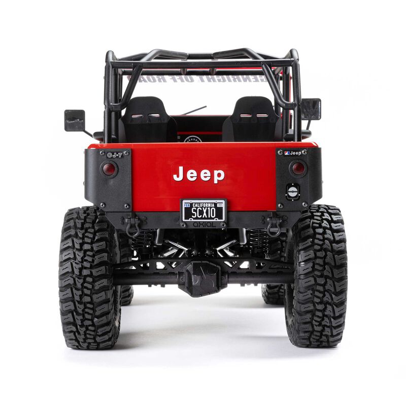 Axial 1/10 SCX10 III Jeep CJ-7 4X4 RTR Brushed Rock Crawler, Red 