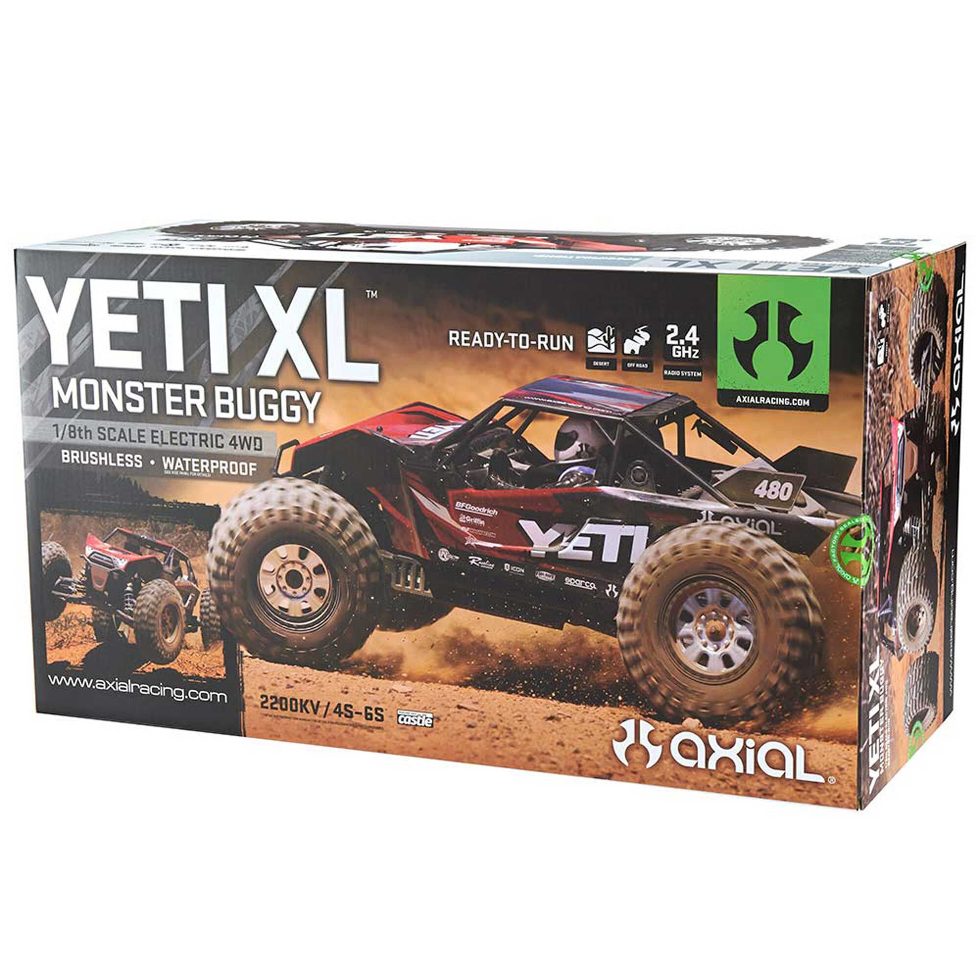 ファッションデザイナー 1/8 Adventure Axial | RTR 4WD XL Yeti ボディ