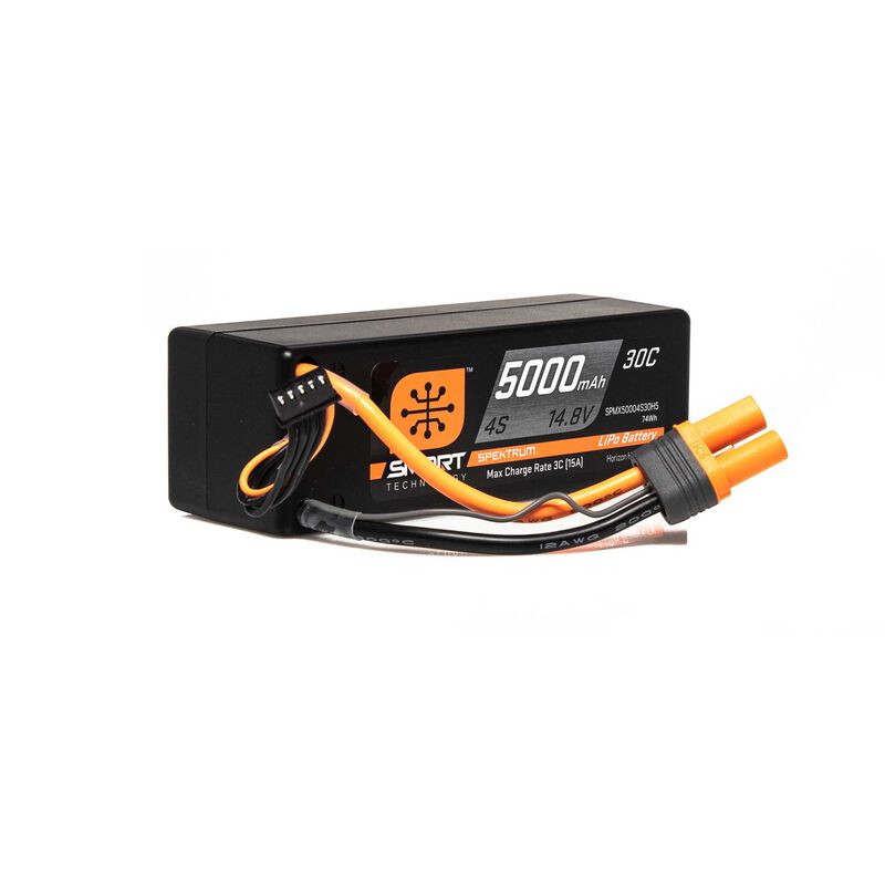 14.8V 5000mAh 4S 30C Smart LiPo Hardcase LiPo Battery: IC5