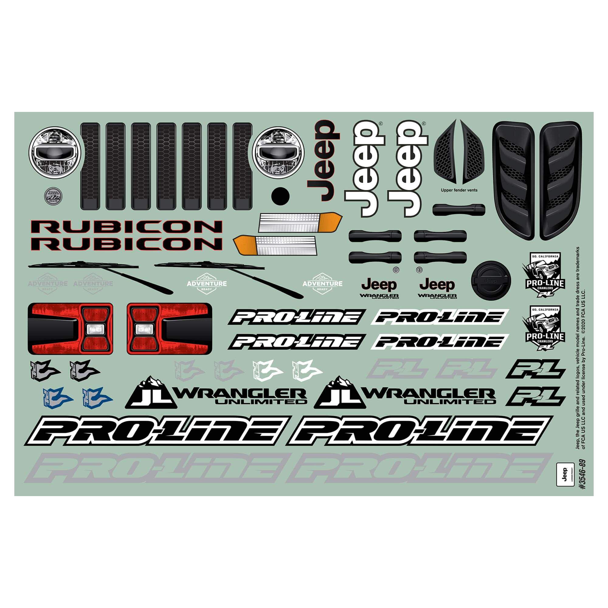 Pro-Line Racing 1/10 Jeep Wrangler JL Unlimitd Rubcn Clr Bdy 12.3