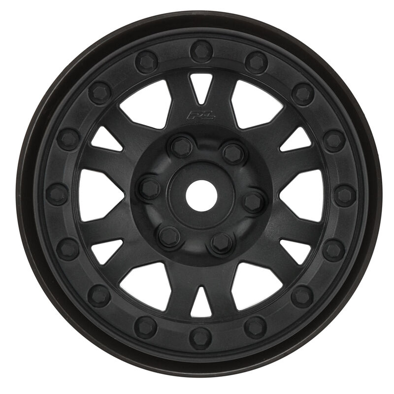 1/10 Impulse Front/Rear 1.9" 12mm Rock Crawler Wheels (2) Black