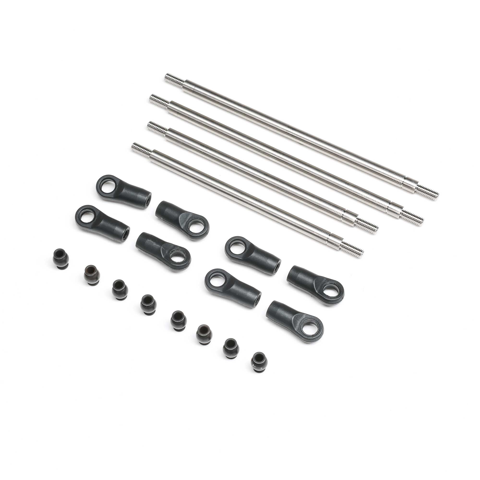 Rear Upper/Lower 4WS Links Set, Titanium: AXP8 | Axial Adventure