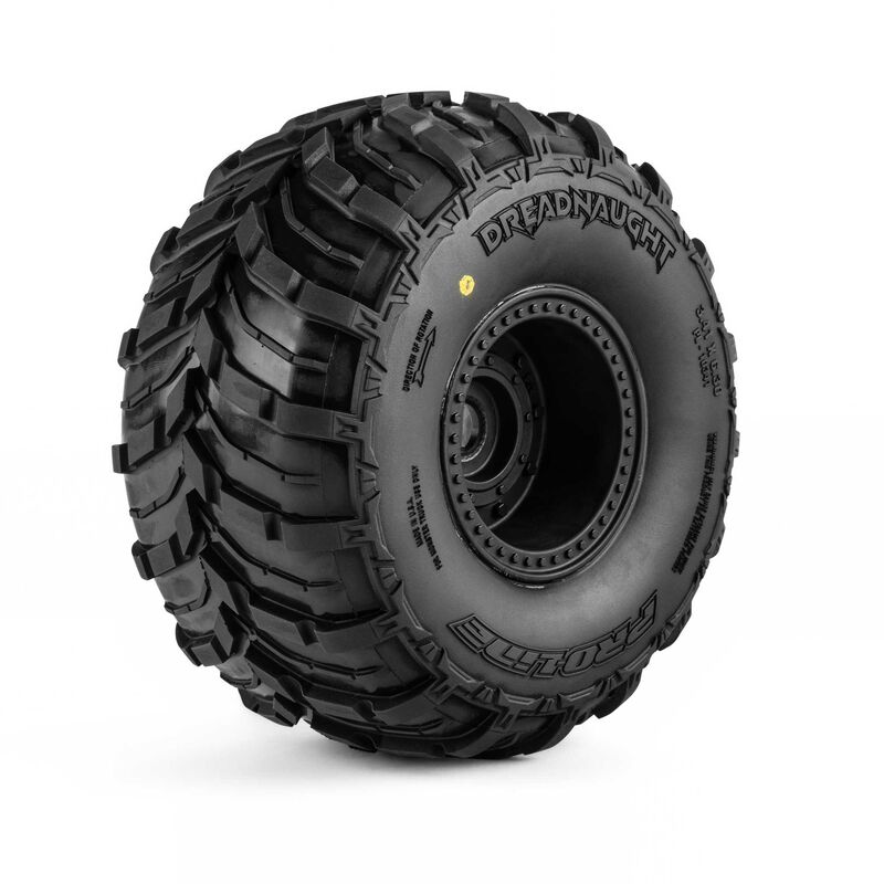 Pro-Line Racing 1/8 Dreadnaught Front/Rear Tire MTD QUAKE 4S Wheel (2): QUAKE 4S