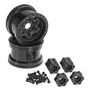 1/10 2.2 Walker Evans Wheels, 12mm Hex, w/ Hex Adapters, Black (2)