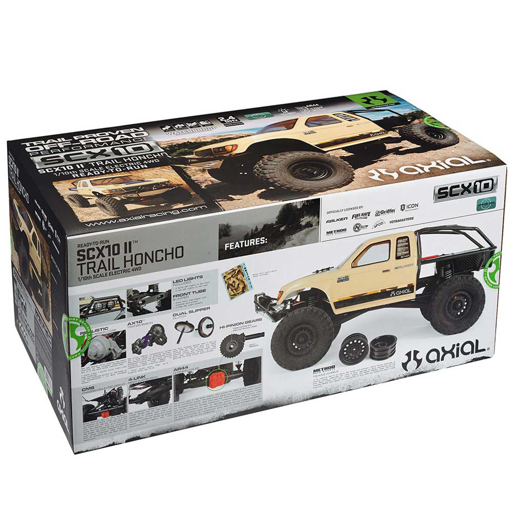 1/10 SCX10 II Trail Honcho 4WD Rock Crawler Brushed RTR | Axial Adventure
