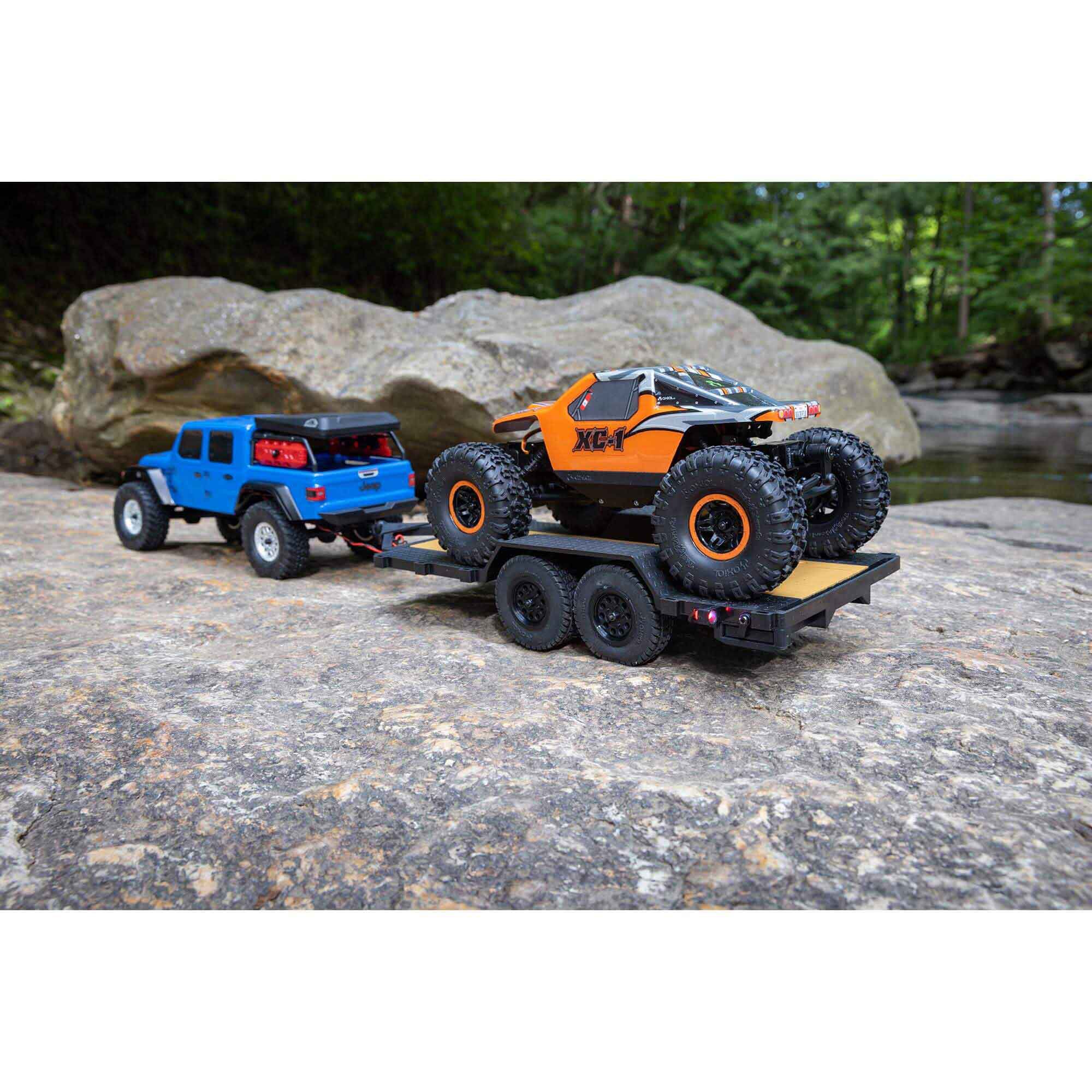 1 24 SCX24 Flat Bed Vehicle Trailer Axial Adventure