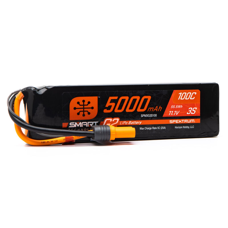11.1V 5000mAh 3S 100C Smart G2 LiPo Battery: IC5