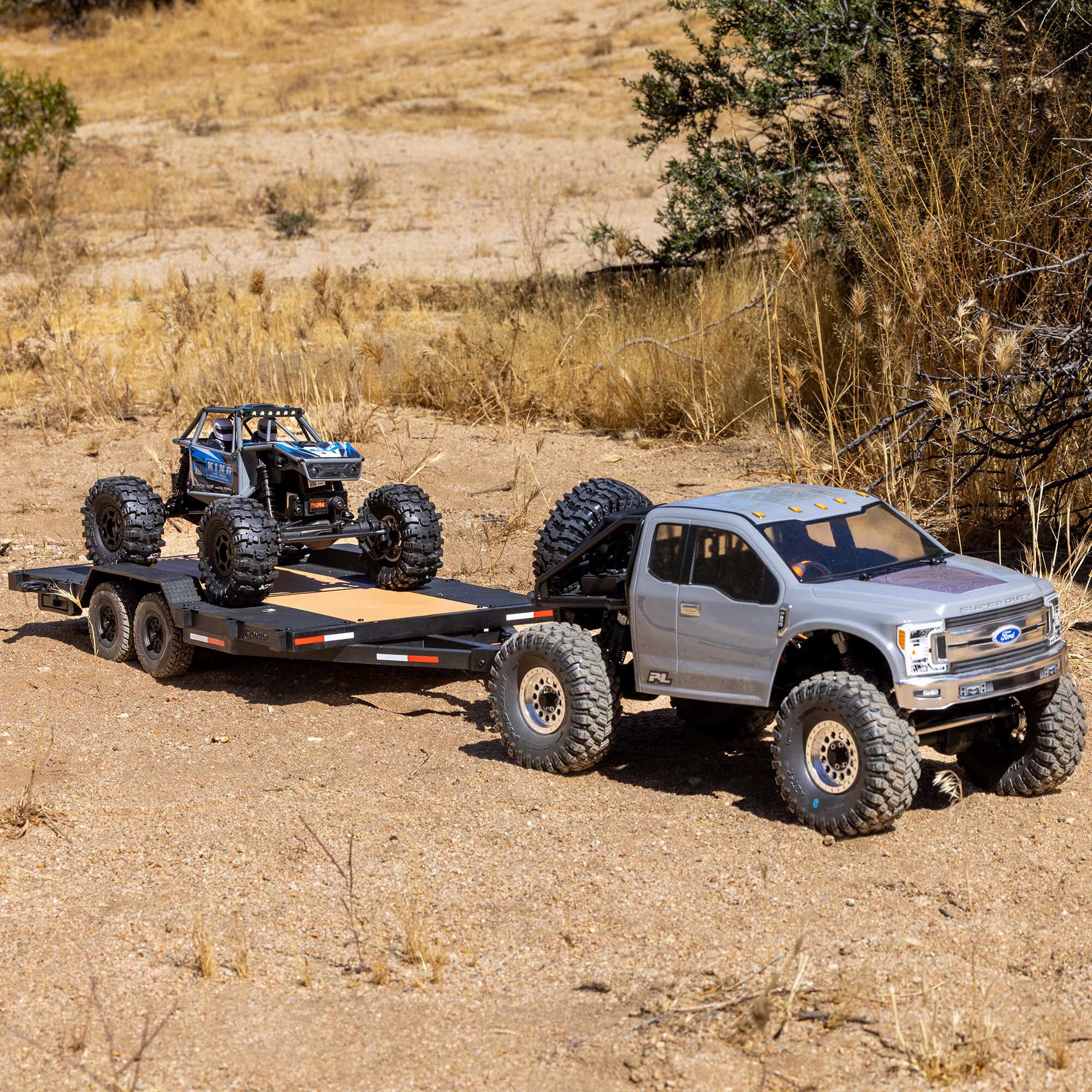 アキシャルSCX10 Axial 1/10 SCX10 Flat Bed Vehicle Trailer | Axial Adventure