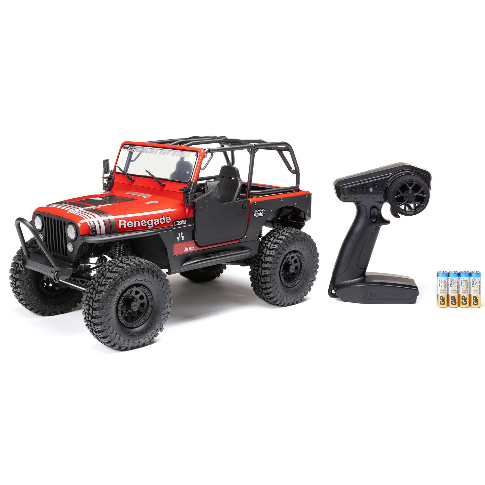 1/10 SCX10 III Jeep CJ-7 4X4 RTR Brushed Rock Crawler, Red | Axial