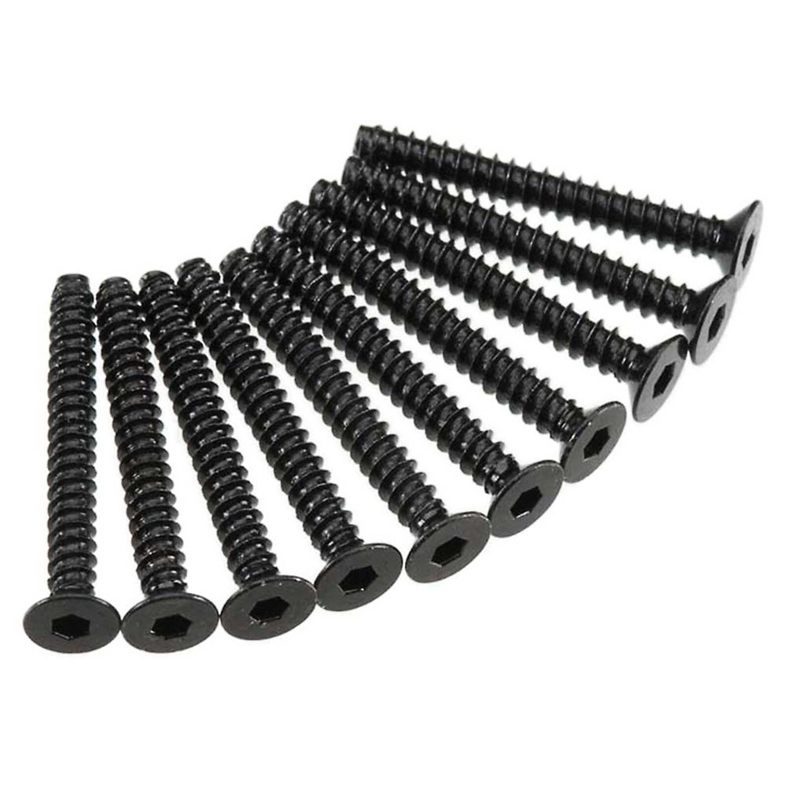 Hex Socket Tap Flat Head M3x25mm, Black (10)