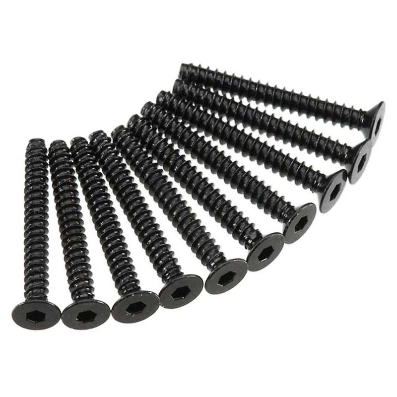 Hex Socket Tap Flat Head M3x25mm, Black (10)