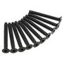 Hex Socket Tap Flat Head M3x25mm, Black (10)