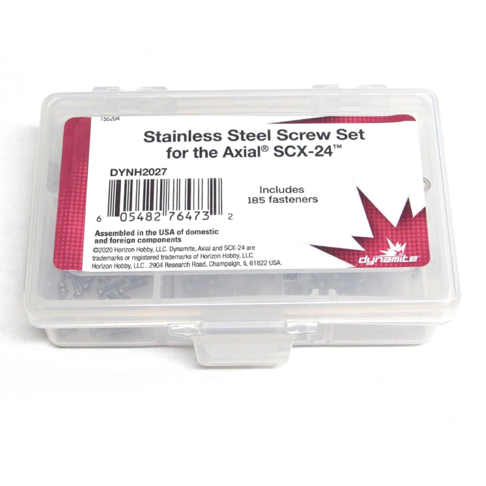 Dynamite Stainless Steel Screw Set: SCX24 | Axial Adventure