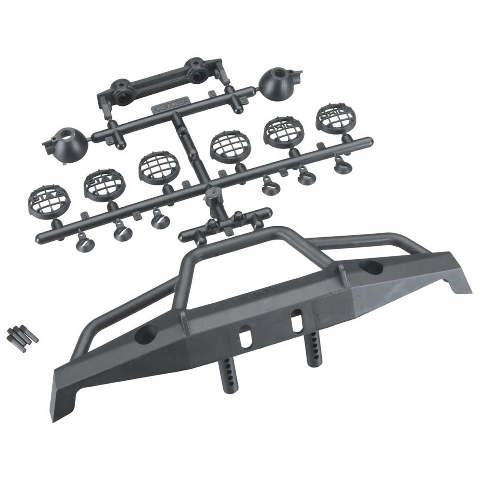 SCX10 カスタム多数　フルセット中古品　アイランドスタイル Front Plate Bumper Set: 1/10 | Axial Adventure