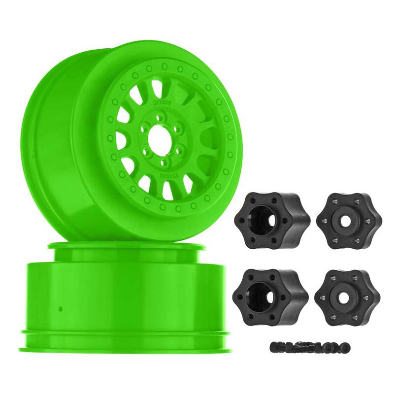 1/10 Method 105 2.2/3.0 Wheels, 12mm Hex, Green (2)