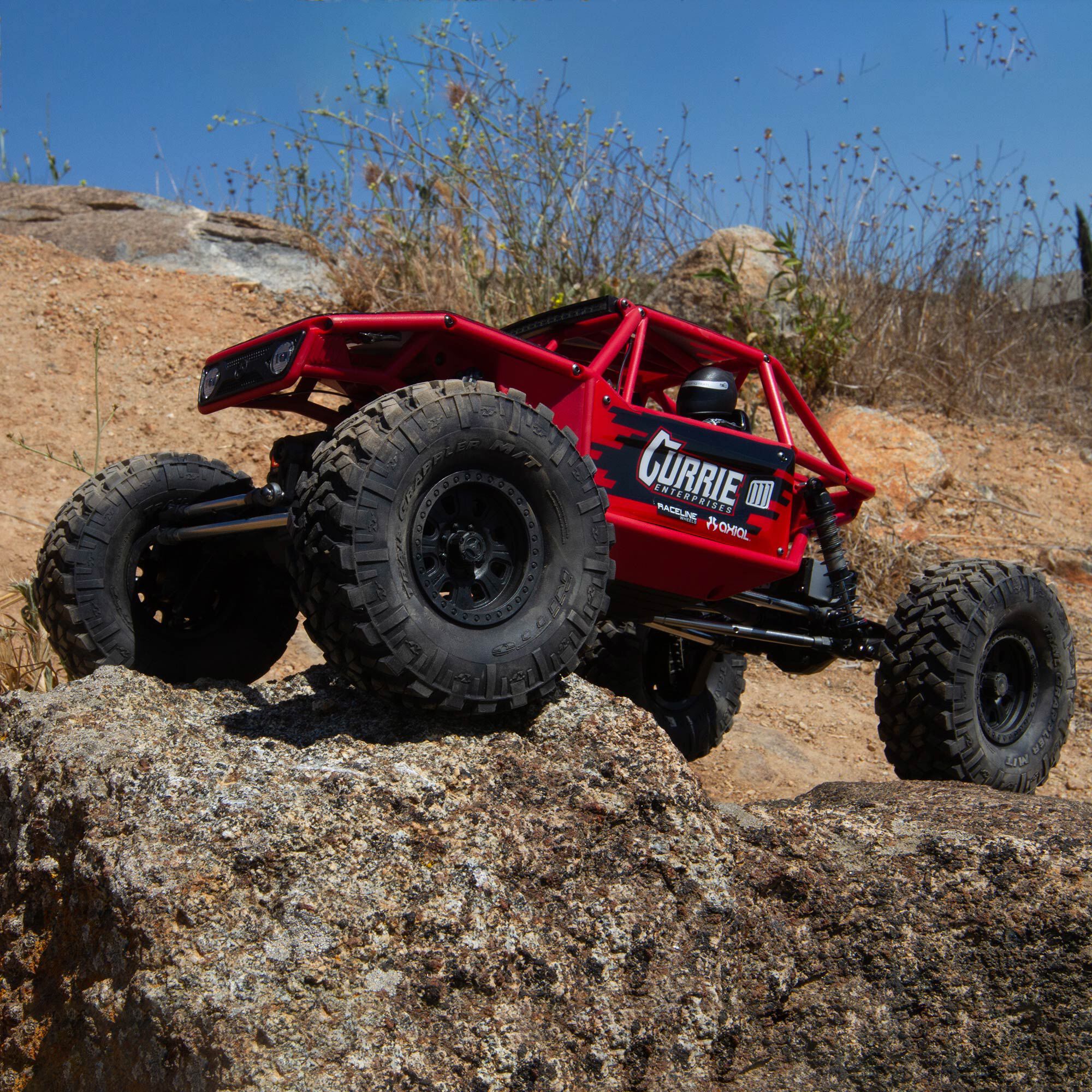 1 10 UTB10 Capra 1.9 Currie Unlimited Trail Buggy 4X4 RTR Brush Rock Crawler Red Axial Adventure