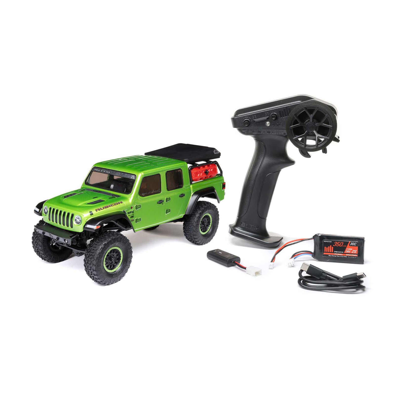1/24 SCX24 Jeep JT Gladiator 4X4 RTR Brushed Rock Crawler (Battery 