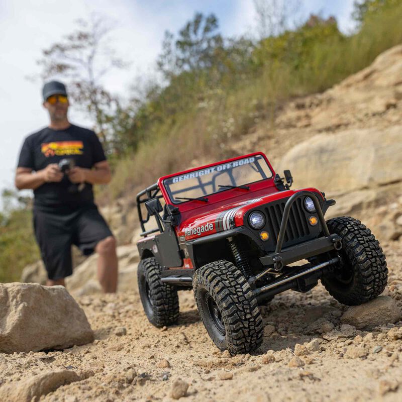 1/10 SCX10 III Jeep CJ-7 4X4 RTR Brushed Rock Crawler, Red | Axial ...