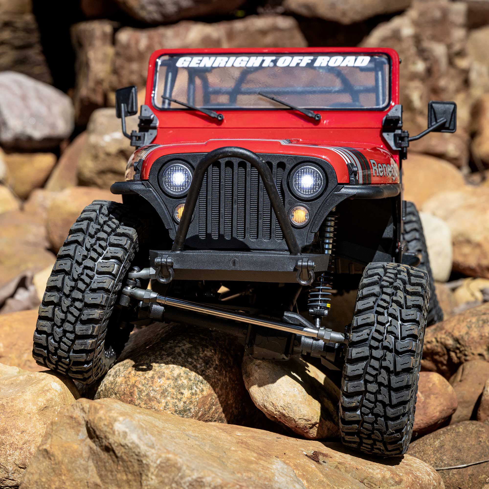 1/10 SCX10 III Jeep CJ-7 4X4 RTR Brushed Rock Crawler, Red | Axial