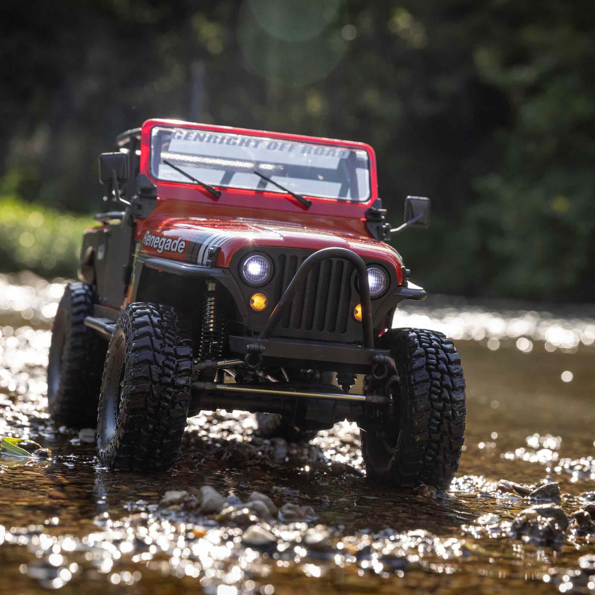 日本最大の 1/10 SCX10 Red Crawler, Rock Brushed RTR 4X4 CJ-7 Jeep III その他