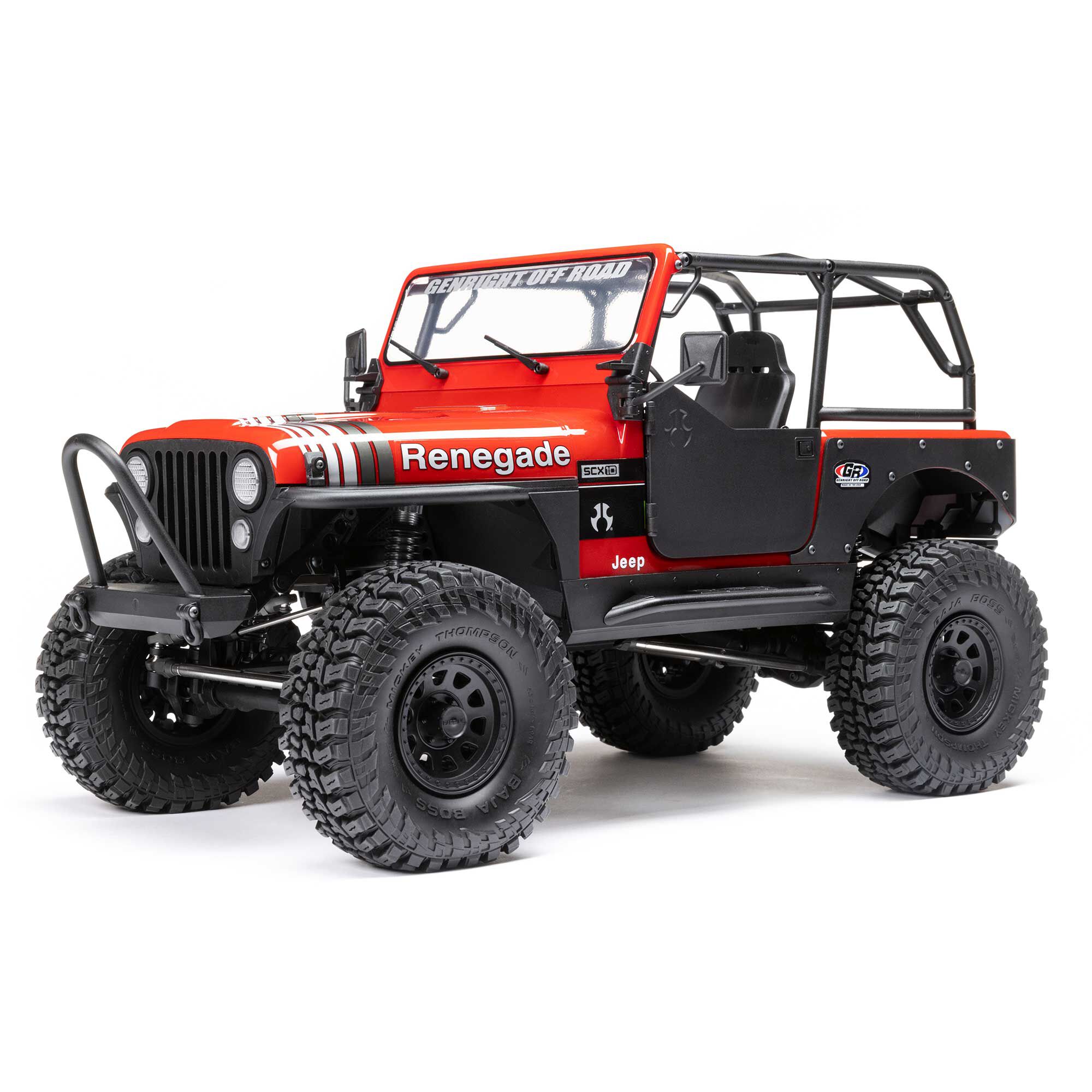 1/10 SCX10 III Jeep CJ-7 4X4 RTR Brushed Rock Crawler, Red | Axial