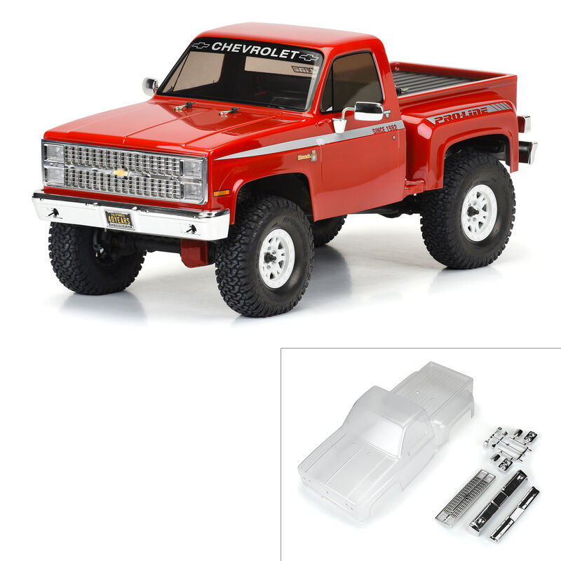 1982 Chevy K-10 Clear Body Set with Scale Molded Accesories