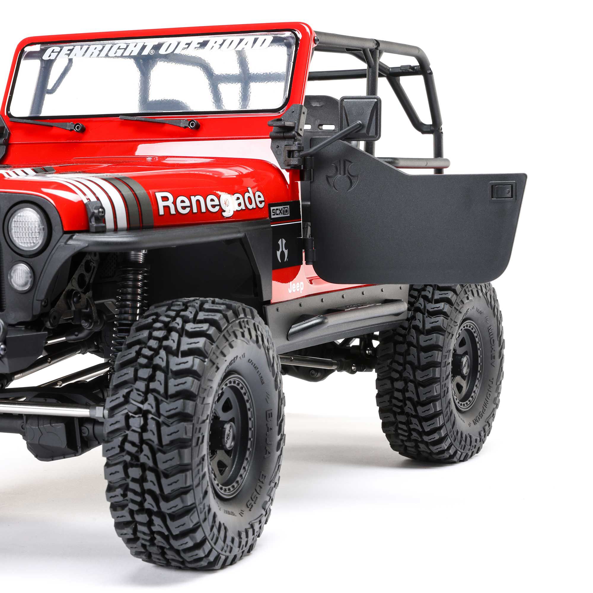 1/10 SCX10 III Jeep CJ-7 4X4 RTR Brushed Rock Crawler, Red | Axial