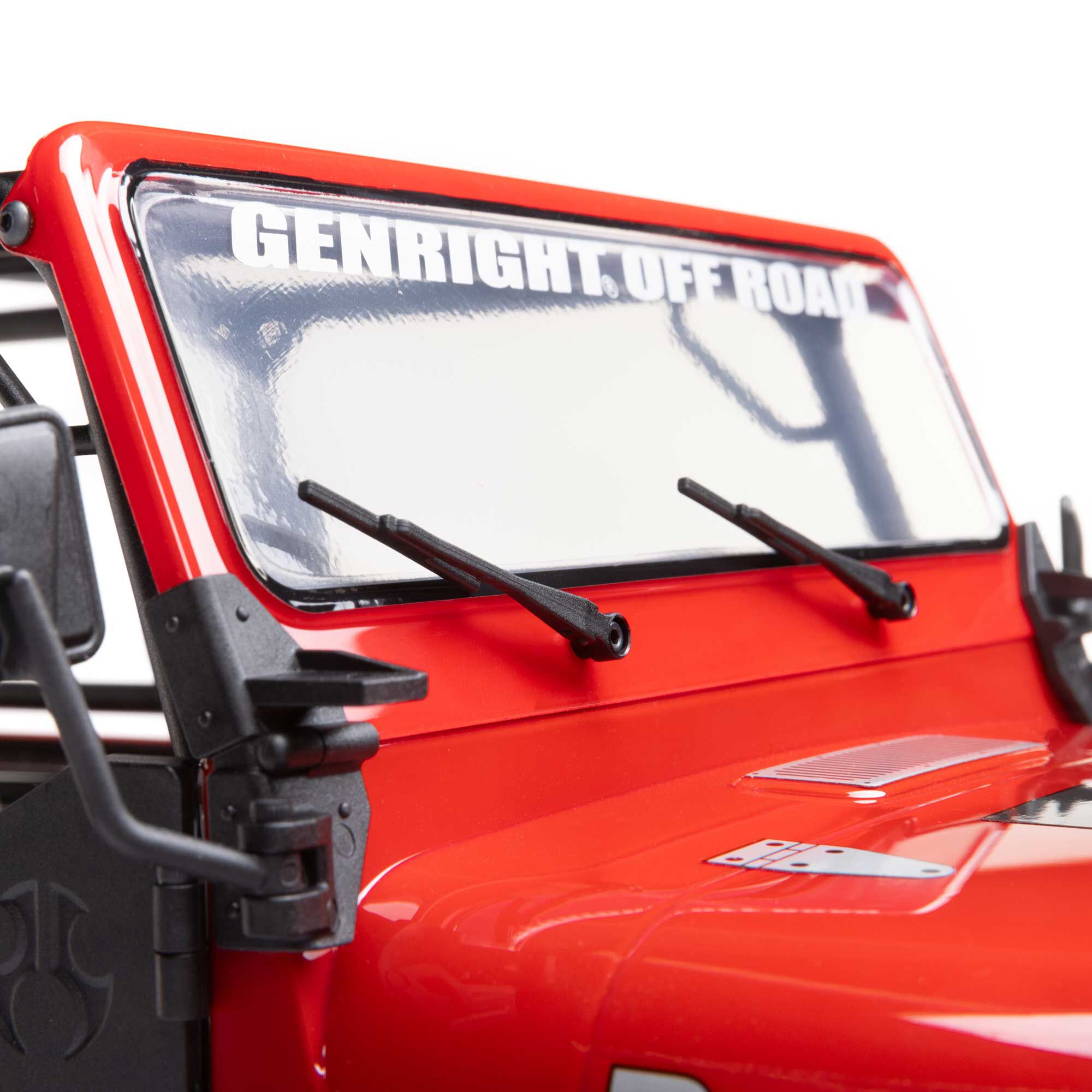 1/10 SCX10 III Jeep CJ-7 4X4 RTR Brushed Rock Crawler, Red | Axial