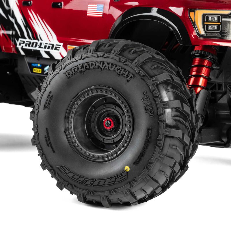 Pro-Line Racing 1/8 Dreadnaught Front/Rear Tire MTD QUAKE 4S Wheel (2): QUAKE 4S