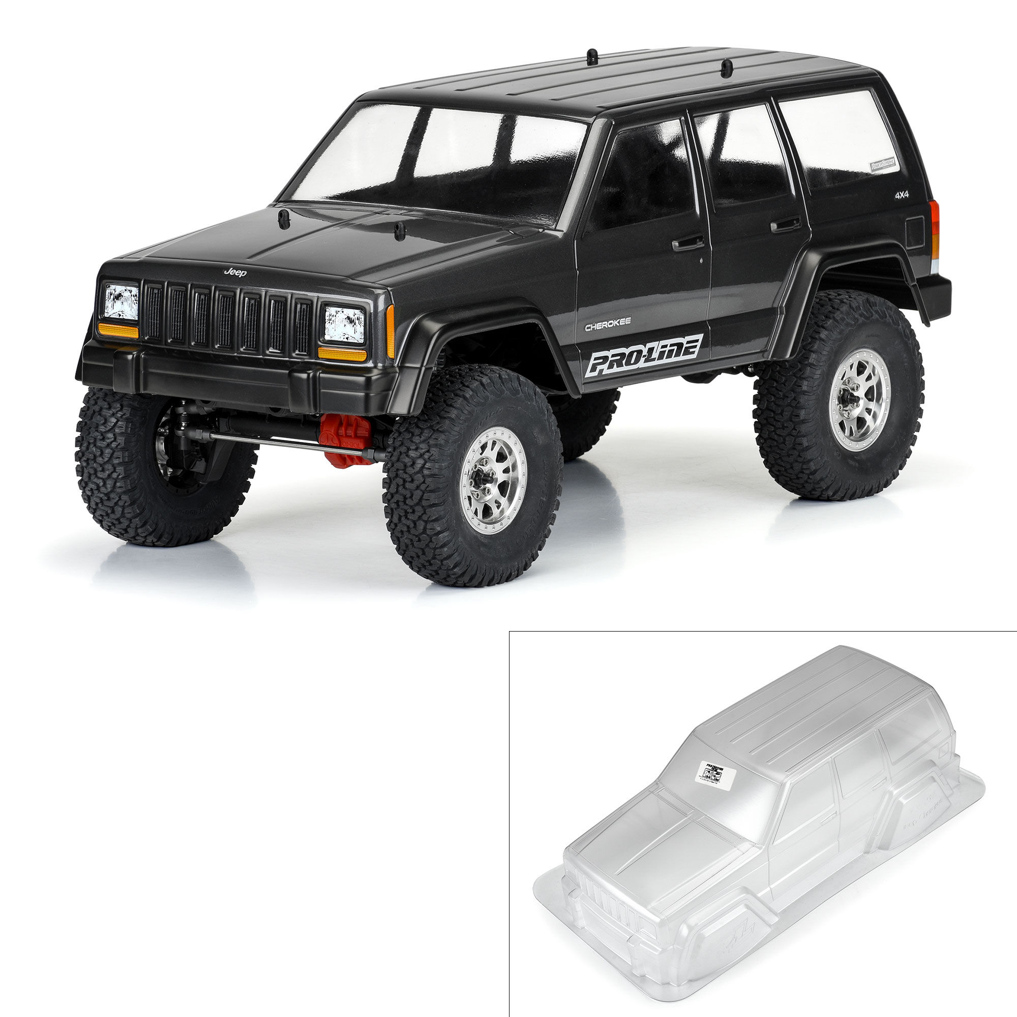 1/10 2001 Jeep Cherokee Clear Body 12.3” (313mm) Wheelbase