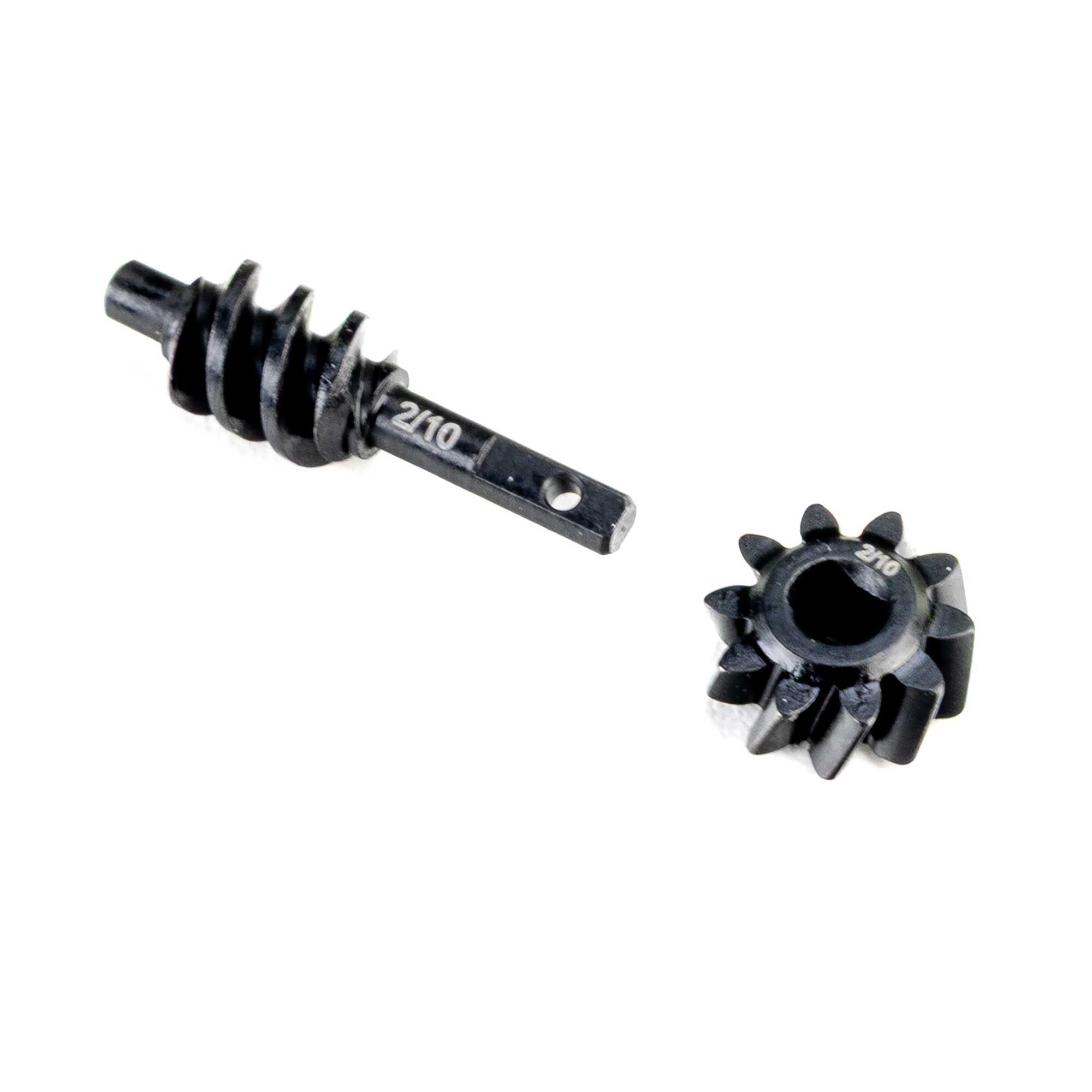 【 to-3d2y 】 Axial Steel Ring/Pinion Worm Gear, 2/10T, Axle: SCX30 | Axial