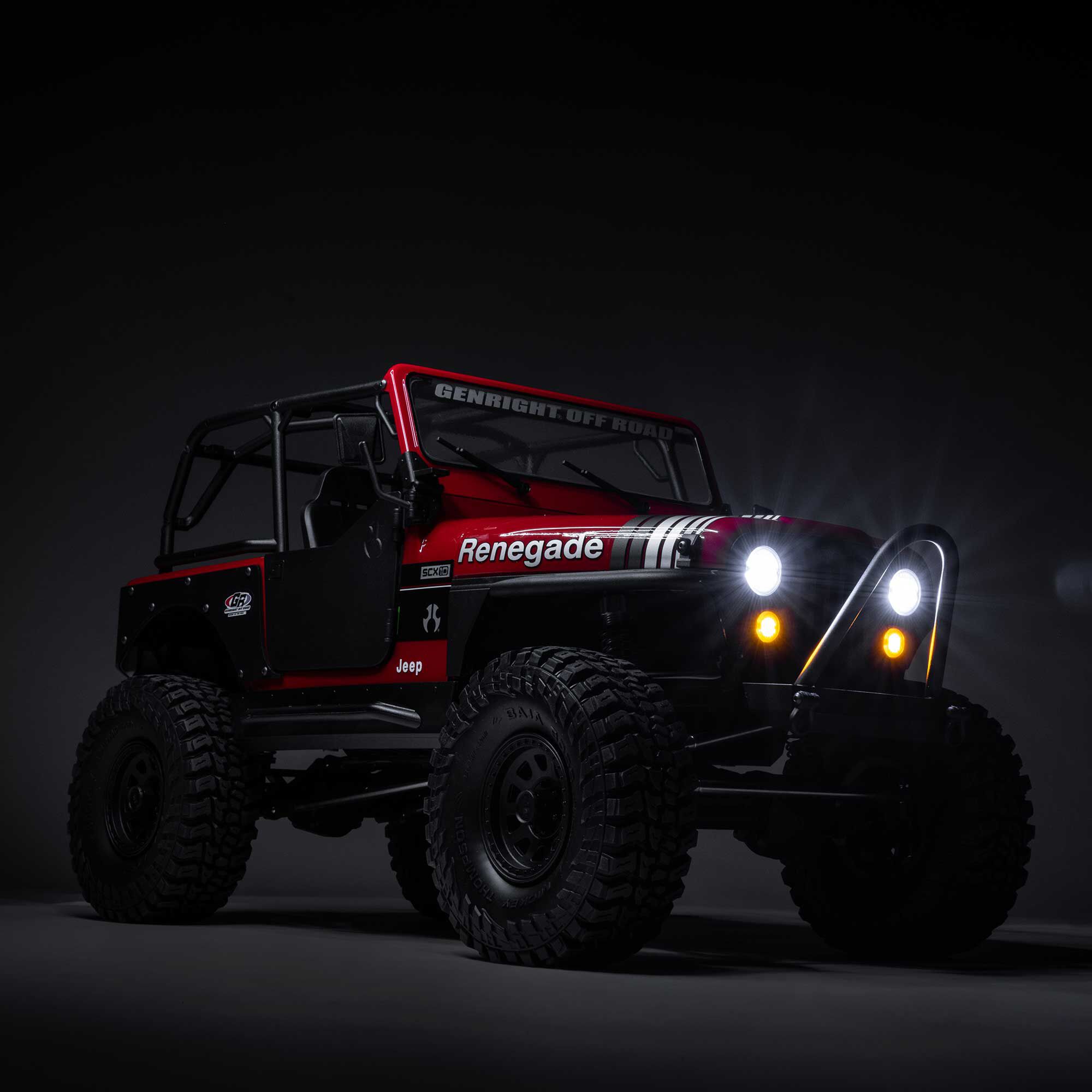 1/10 SCX10 III Jeep CJ-7 4X4 RTR Brushed Rock Crawler, Red | Axial