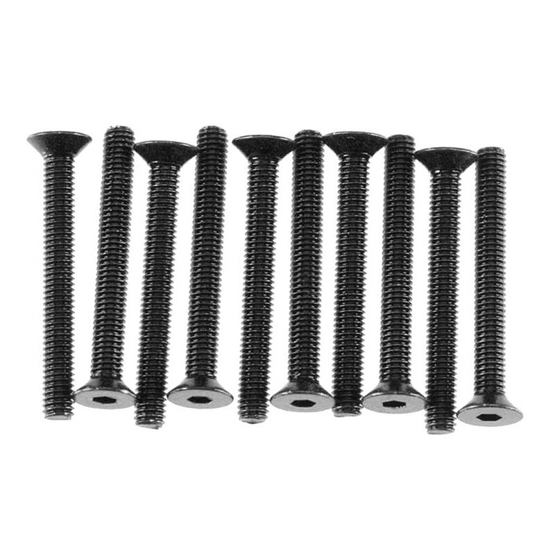 Hex Socket Flat Head M3x25mm Black Oxide (10)