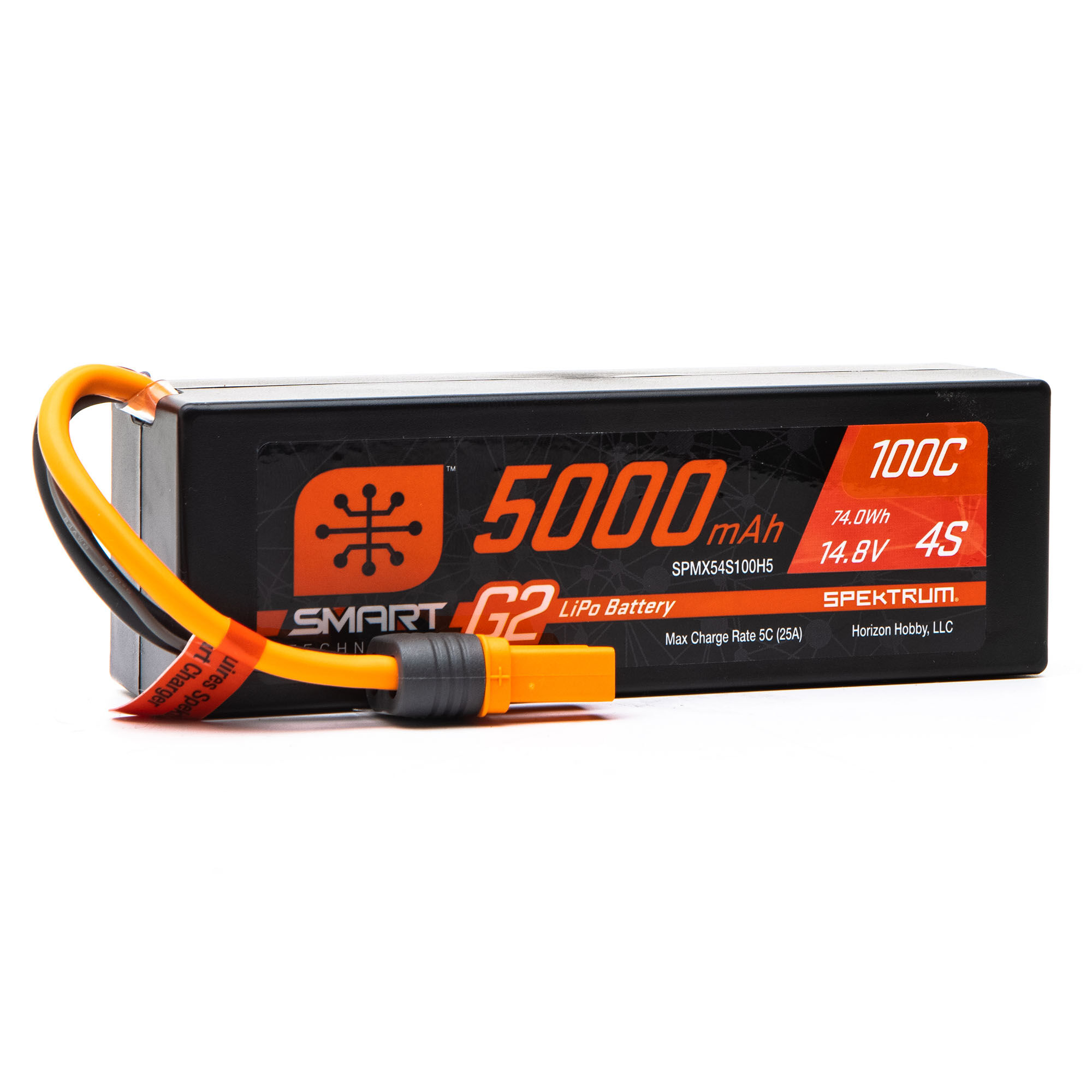 14.8V 5000mAh 4S 100C Smart G2 Hardcase LiPo Battery: IC5 | Axial