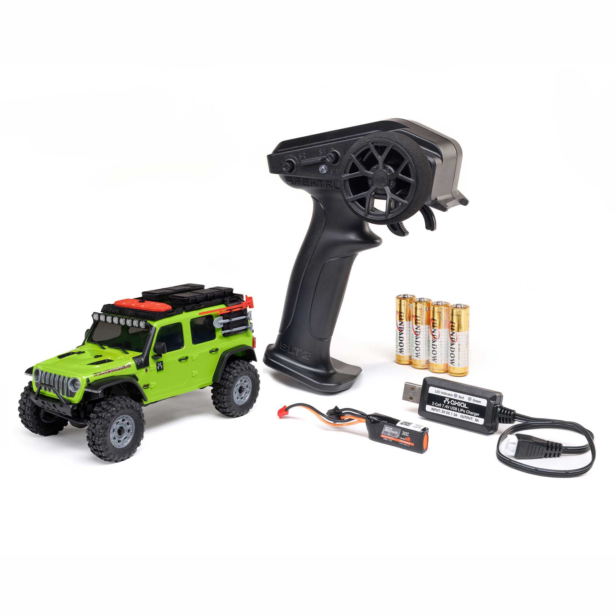 1/30 SCX30 Jeep Wrangler JLU 4X4 RTR Brushed Rock Crawler (Battery