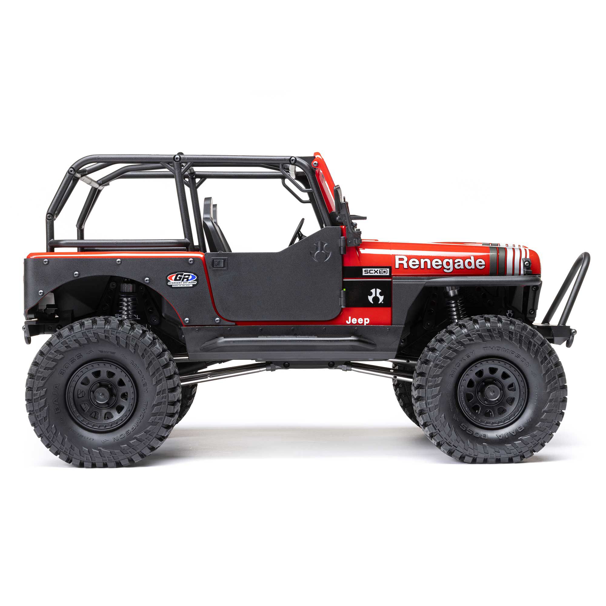 1/10 SCX10 III Jeep CJ-7 4X4 RTR Brushed Rock Crawler, Red | Axial