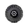 1/30 Baja Pro X Front/Rear Mounted Chrome Beast Tires (4): Axial SCX30