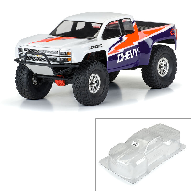 1/10 2015 Chevy Silverado Pre-Runner Clear Body 12.3" WB Crawlers