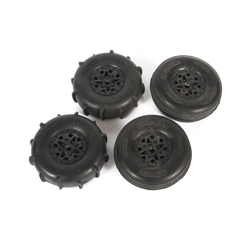 ST28 Front Razor, Rear Paddle Tire and Wheel Set: Yeti Jr