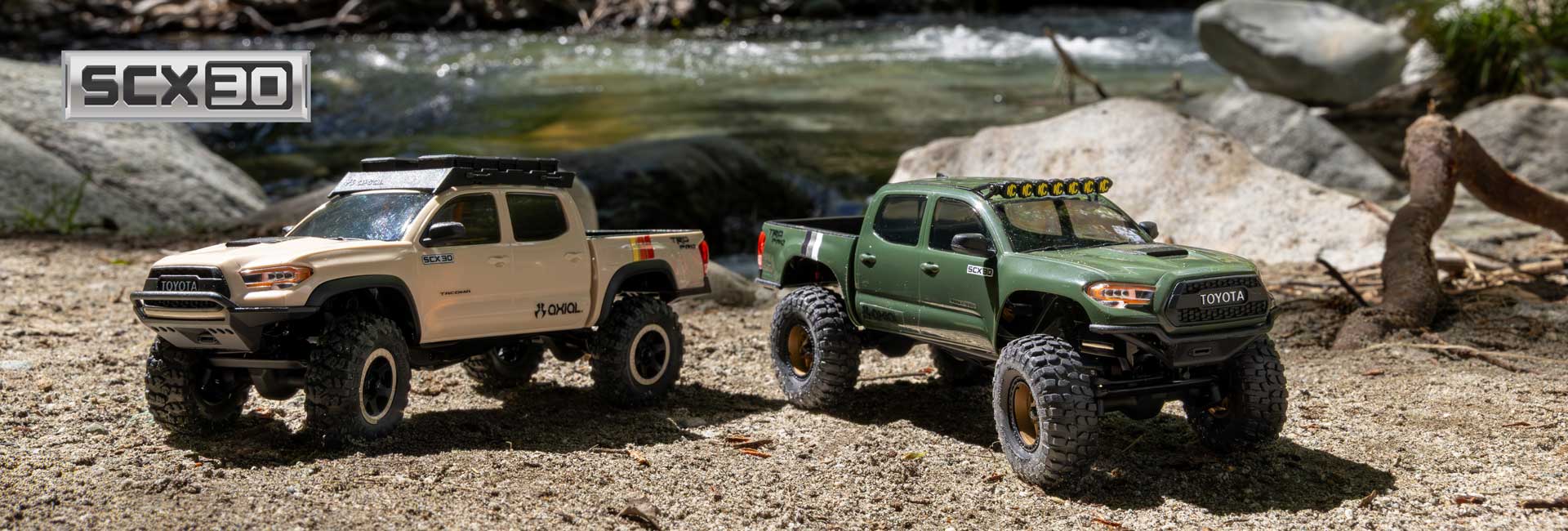 1/30 SCX30 Toyota Tacoma 4X4 RTR Brushed Rock Crawler (Battery & Charger Included)