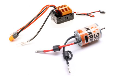 INSTALLED POWER SYSTEM for the Axial 1/10 SCX10 III Motobilt Waypoint Jeep JT Gladiator Rock Crawler