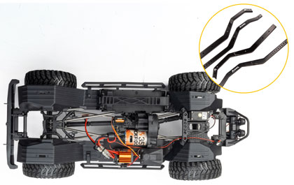 SCX10 III STEEL C-CHANNEL CHASSIS for the Axial 1/10 SCX10 III Motobilt Waypoint Jeep JT Gladiator Rock Crawler