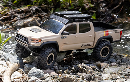 OVERLAND EDITION for the Axial 1/30 SCX30 Toyota Tacoma TRD Pro 4X4 Ready-To-Run Brushed Rock Crawler